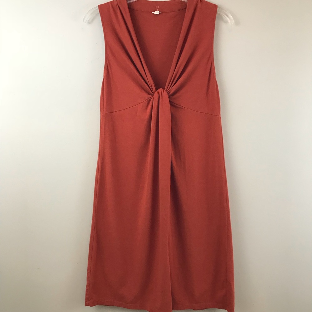 J Crew sleeveless rust orange dress